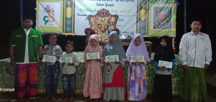 Peringati Harlah NU ke-95, LAZISNU Kecamatan Manding Santuni Yatim dan Dhuafa