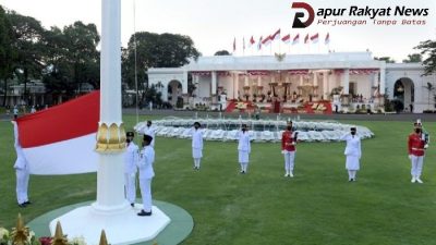 Upacara Penurunan Bendera Merah Putih Berjalan Lancar dan Khidmat