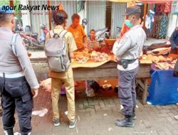 Polsek Paringin Bersama Dinas Ketahanan Pangan Monitoring Stok Minyak Goreng di Pasar Tradisional
