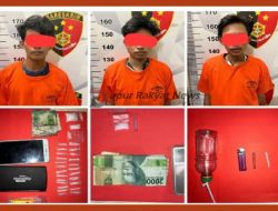 Polsek Simpang Empat Bubarkan Pesta Tiga Pengedar Sabu di Simpang Empat