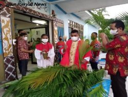 Dengan Prokes Ketat, Pelaksanaan Misa Minggu Palma di Gereja Paroki Santo Yohanes Pemandi Berjalan Lancar
