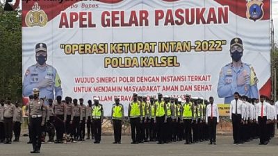 Polres Tanah Laut Gelar Apel Pasukan Operasi Ketupat Intan 2022