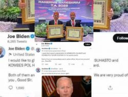Viral, Twitter Presiden USA Joe Biden Posting Foto Dir Reskrimum dan Dir Reskrimsus Polda Kalsel