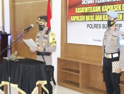 Kapolres Sumenep Pimpin Sertijab Satu Kasat dan Tiga Kapolsek