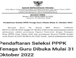 Berikut Waktu Pendaftaran dan Pengumuman Seleksi Administrasi PPPK Guru