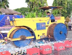 Polres Situbondo Hancurkan Ribuan Miras Berbagai Jenis dan Merk