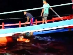 Kapal Pengangkut Sembako Terbakar dan Tenggelam di Lautan Mentawai