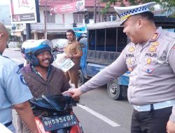 Satlantas Polres Pesisir Selatan Gelar Kampanye Program 5 Untung 