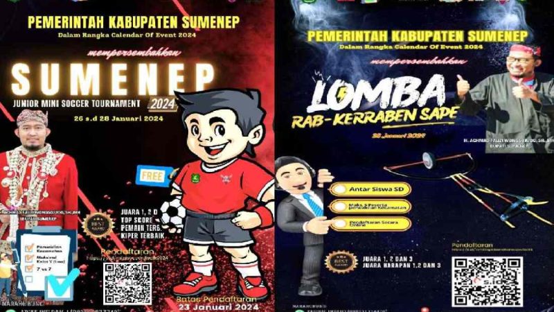 Turnamen Sepak Bola Mini antar Kecamatan Tingkat SD akan Digelar Bersamaan dengan Lomba Rab Kerabban Sape