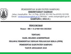 Pengumuman Hasil Seleksi Administrasi PPPK Sampang Tahun 2024, Total 2.026 Pelamar Lulus