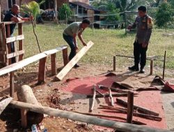 Polsek Basa Ampek Balai Tapan Bongkar Arena Sabung Ayam di Kampung Air Batu