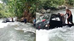 Supir Hilang Kendali, Mobil Pick-Up L300 Masuk Jurang di Tapan, Pessel, Dua Orang Luka-Luka  ‎