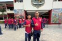 Faizal Feriyanto yang akan turun pada cabang Pencak Silat saat bersama dengan Sekda Sumenep Agus Dwi Syahputra