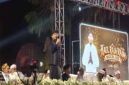 Bupati Sumenep Achmad Fauzi Wongsojudo saat memberikan sambutan di acara Haul Raja Raja Madura. 
