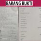 Barang bukti yang diamankan oleh penyidik Polresta Sumenep. 